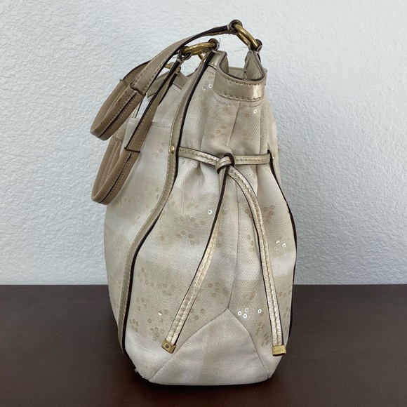 Coach Audrey Sun Starfish Sequin Cinched Tote Limited Edition Rare Shoulder Bag - Picture 6 of 14